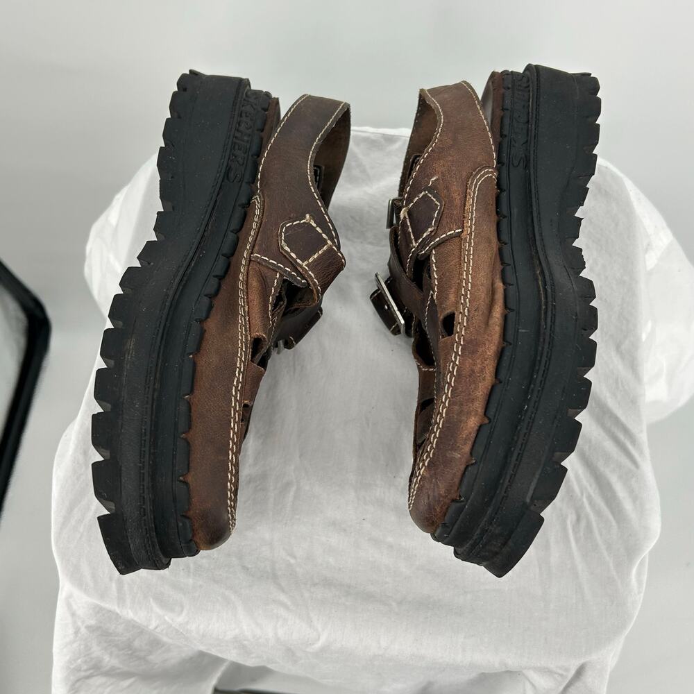 VTG 90s y2k Women's Skechers Buckle Chunky Platform Jammers Fisherman Sandals 9M - Picture 8 of 10